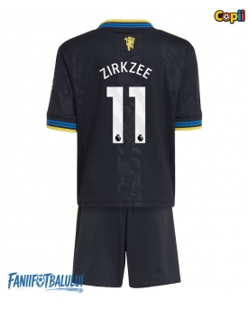Manchester United Joshua Zirkzee #11 Echipament de Fotbal Replică 2025-26 Copii Treilea (+ Șorturi)